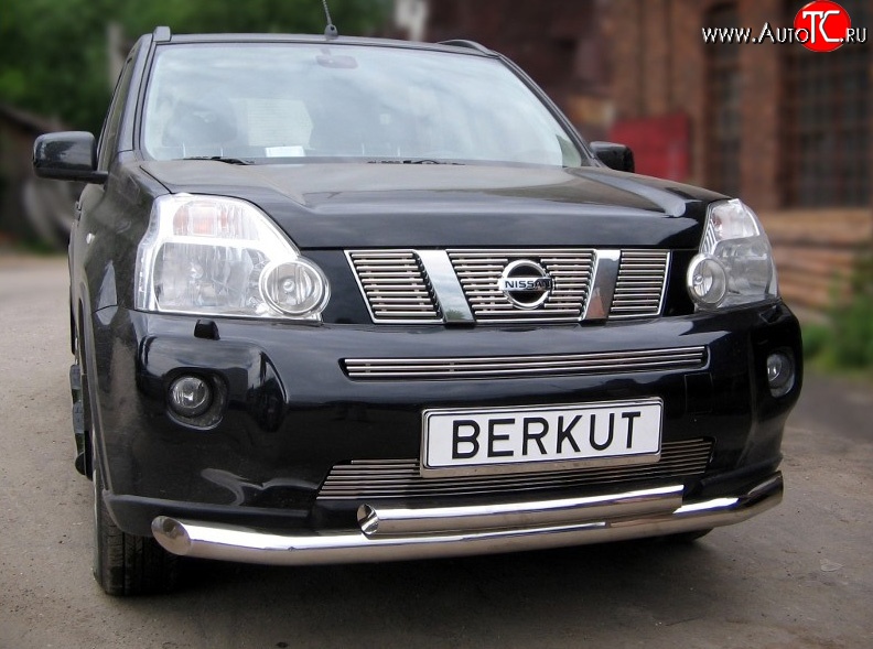 5 799 р. Декоративная вставка воздухозаборника Berkut Nissan X-trail 2 T31 дорестайлинг (2007-2011)  с доставкой в г. Пермь