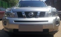 Сетка верхнего воздухозаборника переднего бампера Russtal Nissan X-trail 2 T31 дорестайлинг (2007-2011) (черная)