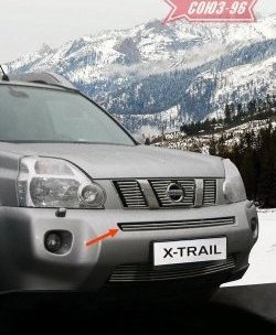 Декоративный элемент воздухозаборника Souz-96 (d10) Nissan X-trail  2 T31 (2007-2011) дорестайлинг