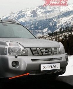 Декоративный элемент воздухозаборника Souz-96 (d10) Nissan X-trail  2 T31 (2007-2011) дорестайлинг