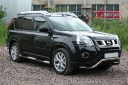 13 004 р. Защита переднего бампера Souz-96 (d60) Nissan X-trail 2 T31 рестайлинг (2010-2015)  с доставкой в г. Пермь. Увеличить фотографию 2
