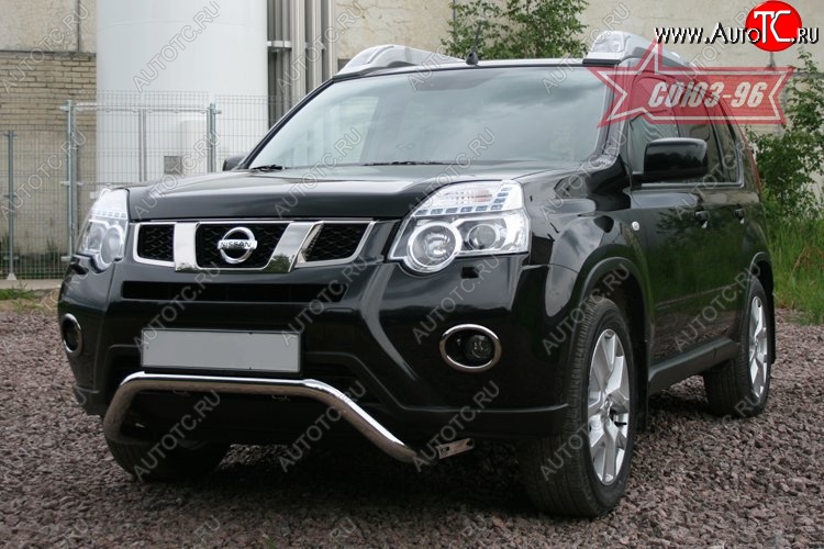 13 004 р. Защита переднего бампера Souz-96 (d60) Nissan X-trail 2 T31 рестайлинг (2010-2015)  с доставкой в г. Пермь