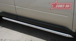 Защита порогов Souz-96 (d60) Nissan X-trail  2 T31 (2007-2011) дорестайлинг