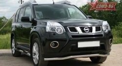 13 094 р. Защита переднего бампера одинарная Souz-96 (d60).  Nissan X-trail  2 T31 (2010-2015) рестайлинг  с доставкой в г. Пермь. Увеличить фотографию 2