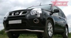 13 094 р. Защита переднего бампера одинарная Souz-96 (d60).  Nissan X-trail  2 T31 (2010-2015) рестайлинг  с доставкой в г. Пермь. Увеличить фотографию 3