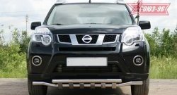 21 059 р. Защита переднего бампера двойная с профилем Souz-96 (d60/60).  Nissan X-trail  2 T31 (2010-2015) рестайлинг  с доставкой в г. Пермь. Увеличить фотографию 2