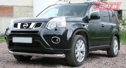 15 254 р. Защита переднего бампера одинарная Souz-96 (d76) Nissan X-trail 2 T31 рестайлинг (2010-2015)  с доставкой в г. Пермь. Увеличить фотографию 2