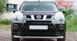 15 254 р. Защита переднего бампера одинарная Souz-96 (d76) Nissan X-trail 2 T31 рестайлинг (2010-2015)  с доставкой в г. Пермь. Увеличить фотографию 3
