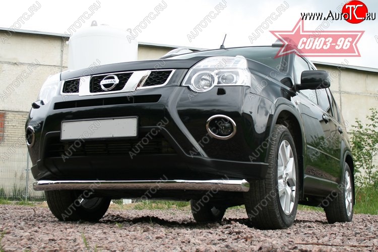 15 254 р. Защита переднего бампера одинарная Souz-96 (d76) Nissan X-trail 2 T31 рестайлинг (2010-2015)  с доставкой в г. Пермь