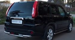 16 599 р. Защита заднего бампера (2 трубы Ø63, нержавейка) SLITKOFF Nissan X-trail 2 T31 рестайлинг (2010-2015)  с доставкой в г. Пермь. Увеличить фотографию 4