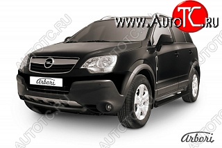 5 399 р. Защита переднего бампера Arbori (низкая, черная, 1 труба d57 mm). Opel Antara (2006-2010)  с доставкой в г. Пермь