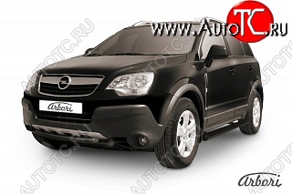 7 703 р. Защита переднего бампера Arbori (черная, 2 трубы d57 и 57 mm)  Opel Antara (2006-2010)  с доставкой в г. Пермь