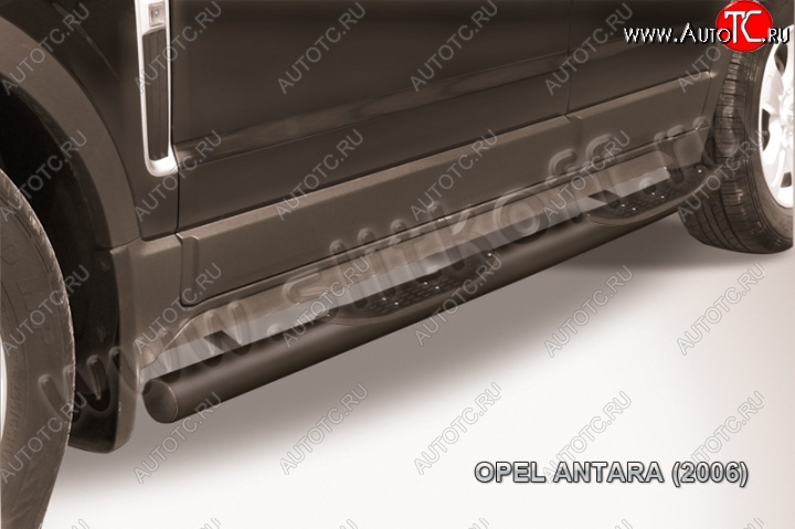 12 399 р. Защита порогов Slitkoff  Opel Antara (2006-2010) (Цвет: серебристый)  с доставкой в г. Пермь