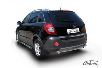 9 809 р. Защита заднего бампера Arbori (нержавейка, 1 труба d57 mm). Opel Antara (2006-2010)  с доставкой в г. Пермь. Увеличить фотографию 2