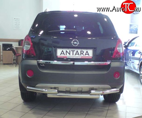 11 899 р. Защита заднего бампера d63.5 мм Металл Дизайн  Opel Antara (2006-2010) (полированная нержавейка)  с доставкой в г. Пермь