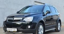 16 949 р. Защита переднего бампера (2 трубыØ63 и 42 мм, нержавейка) SLITKOFF Opel Antara рестайлинг (2010-2015)  с доставкой в г. Пермь. Увеличить фотографию 4