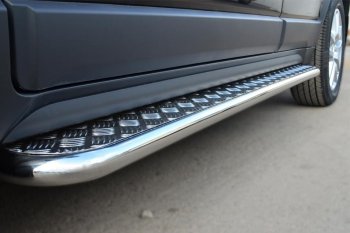 35 549 р. Защита порогов из круглой трубы диаметром 42 мм SLITKOFF v3  Opel Antara (2010-2015) рестайлинг  с доставкой в г. Пермь. Увеличить фотографию 2