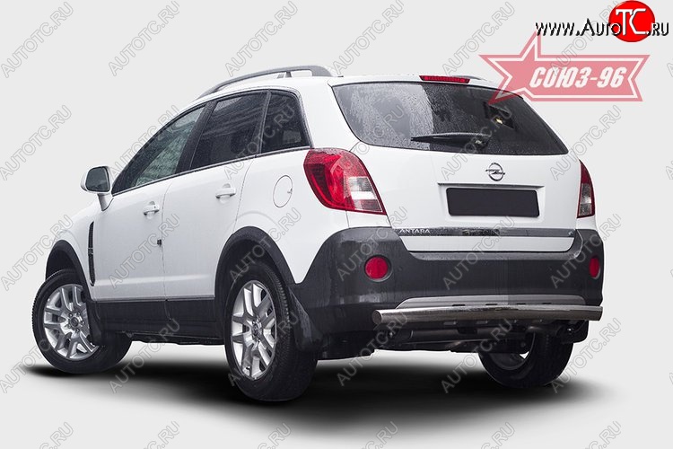 13 994 р. Защита заднего бампера из овальной трубы Souz-96 (в 76х42) Opel Antara рестайлинг (2010-2015)  с доставкой в г. Пермь