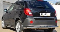 16 749 р. Одинарная защита заднего бампера из трубы диаметром 63 мм SLITKOFF Opel Antara рестайлинг (2010-2015)  с доставкой в г. Пермь. Увеличить фотографию 4