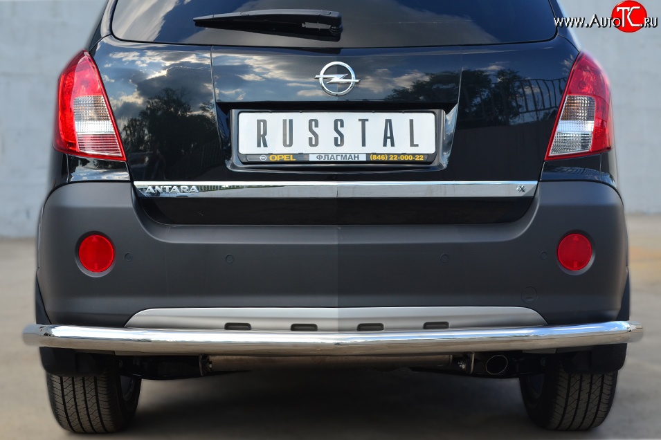 16 749 р. Одинарная защита заднего бампера из трубы диаметром 63 мм SLITKOFF Opel Antara рестайлинг (2010-2015)  с доставкой в г. Пермь