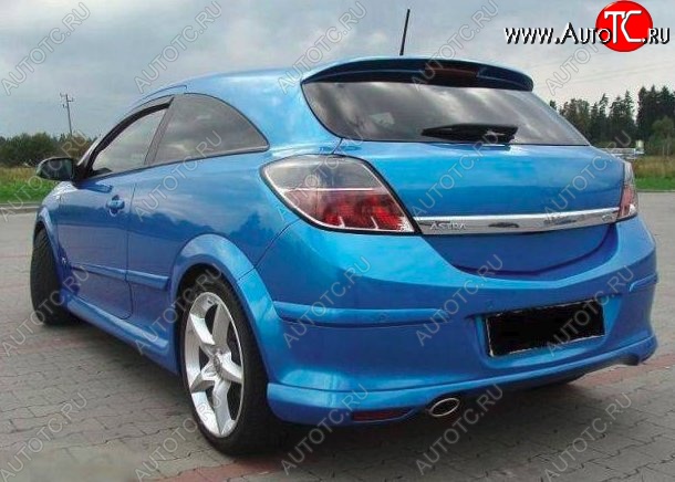 2 999 р. Накладка на задний бампер OPC-Line Opel Astra H GTC хэтчбек 3 дв. дорестайлинг (2004-2006) (Неокрашенная)  с доставкой в г. Пермь