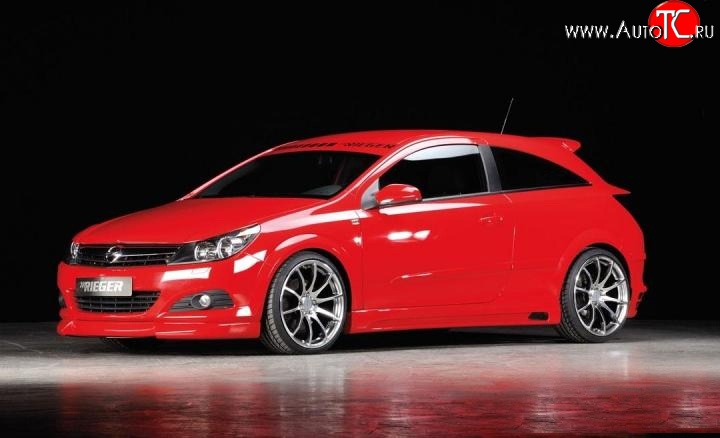7 599 р. Пороги накладки Rieger Opel Astra H GTC хэтчбек 3 дв. дорестайлинг (2004-2006) (Неокрашенные)  с доставкой в г. Пермь