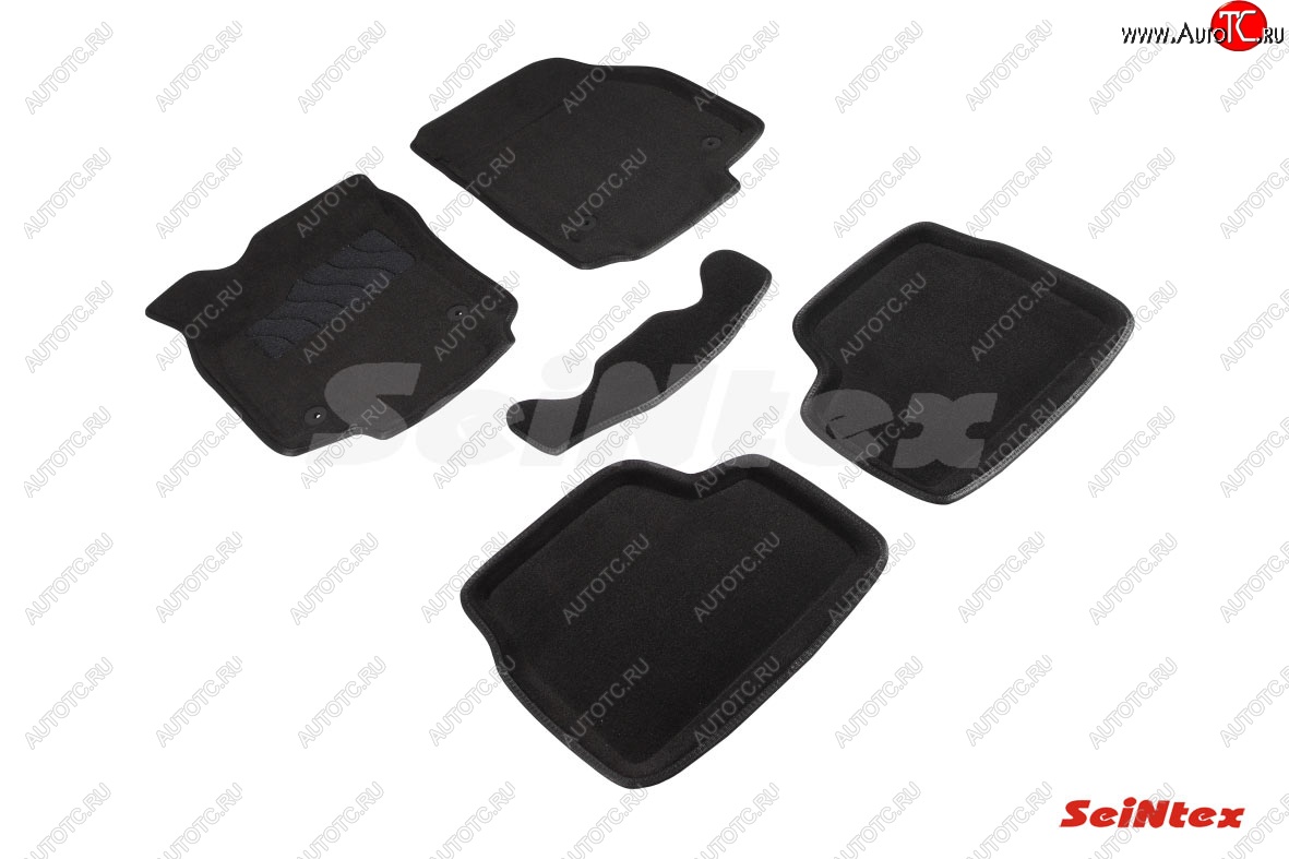 5 399 р. Коврики салона (ворсовые, 3D) Seintex Opel Astra H универсал (2004-2007) (черный)  с доставкой в г. Пермь