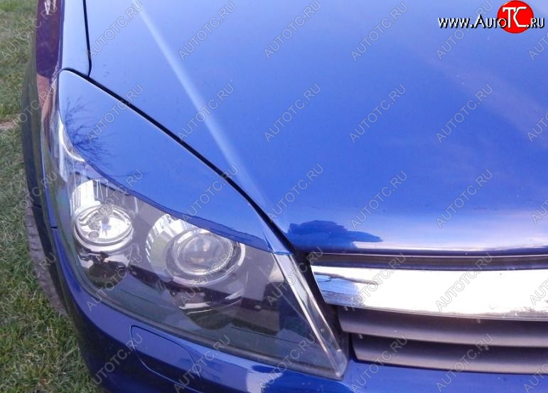1 399 р. Реснички на фары RIEGER Opel Astra H хэтчбек 5дв дорестайлинг (2004-2007) (Неокрашенные)  с доставкой в г. Пермь