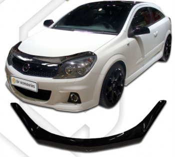 Дефлектор капота CA-Plastiс Opel Astra  H (2004-2015) хэтчбек 5дв дорестайлинг, хэтчбек 5дв рестайлинг