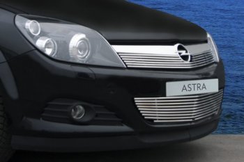 Декоративный элемент воздухозаборника Souz96 3D хром Opel Astra  H (2007-2015) универсал рестайлинг, хэтчбек 5дв рестайлинг