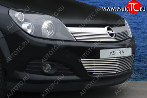 449 р. Декоративный элемент воздухозаборника Souz96 3D хром  Opel Astra  H (2007-2015) универсал рестайлинг, хэтчбек 5дв рестайлинг  с доставкой в г. Пермь