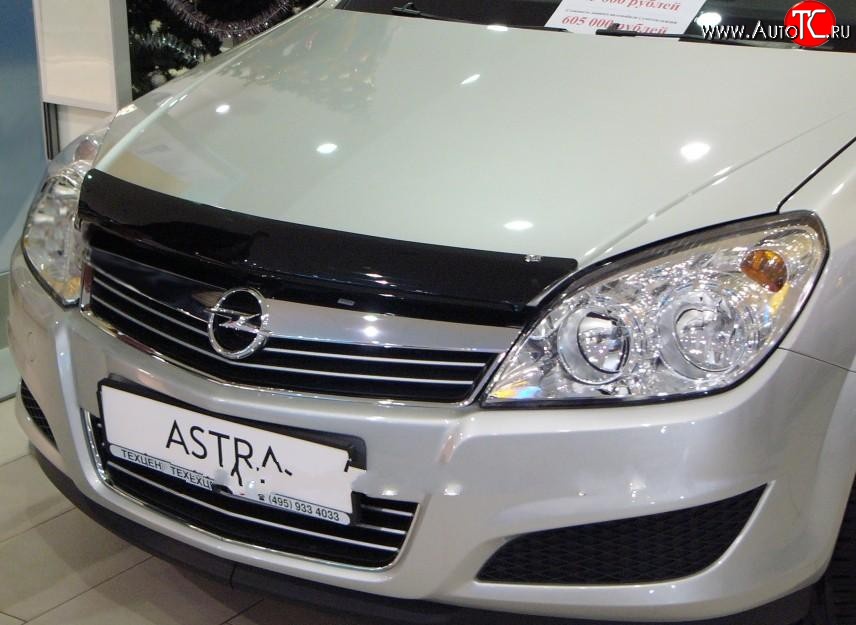 3 299 р. Дефлектор капота NovLine Opel Astra H универсал рестайлинг (2007-2015)  с доставкой в г. Пермь