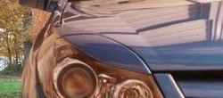 1 599 р. Реснички на фары CT Opel Astra H универсал (2004-2007) (Неокрашенные)  с доставкой в г. Пермь. Увеличить фотографию 2