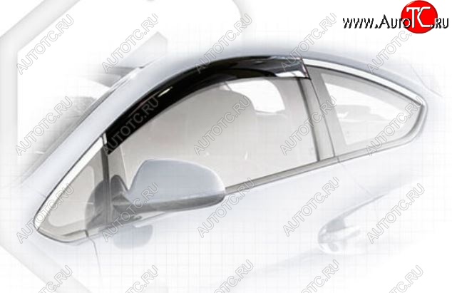 1 839 р. Дефлектора окон CA-Plastiс  Opel Astra  J GTC (2011-2018) (Classic полупрозрачный, Без хром.молдинга)  с доставкой в г. Пермь