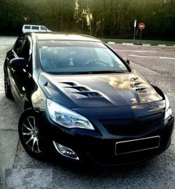 15 199 р. Пластиковый капот Sport Opel Astra J хэтчбек 5 дв.  рестайлинг (2012-2017) (Неокрашенный)  с доставкой в г. Пермь. Увеличить фотографию 5