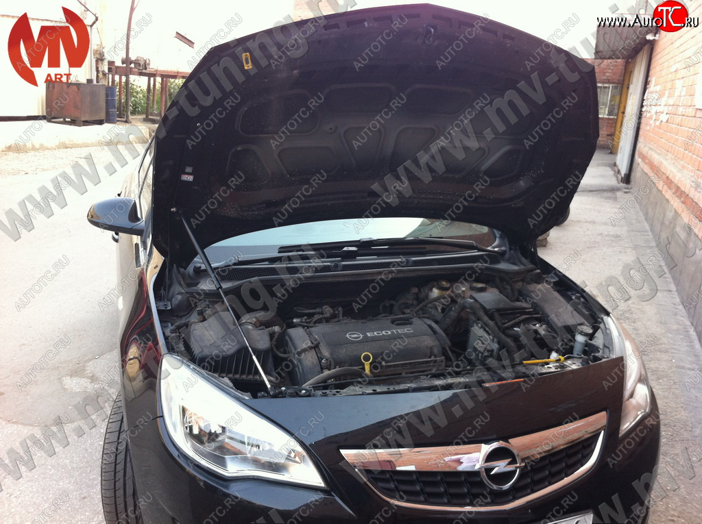 2 969 р. Упор капота MV-Tuning (одинарный) Opel Astra J хэтчбек 5 дв.  рестайлинг (2012-2017)  с доставкой в г. Пермь