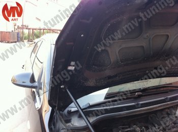 2 969 р. Упор капота MV-Tuning (одинарный) Opel Astra J хэтчбек 5 дв.  рестайлинг (2012-2017)  с доставкой в г. Пермь. Увеличить фотографию 2