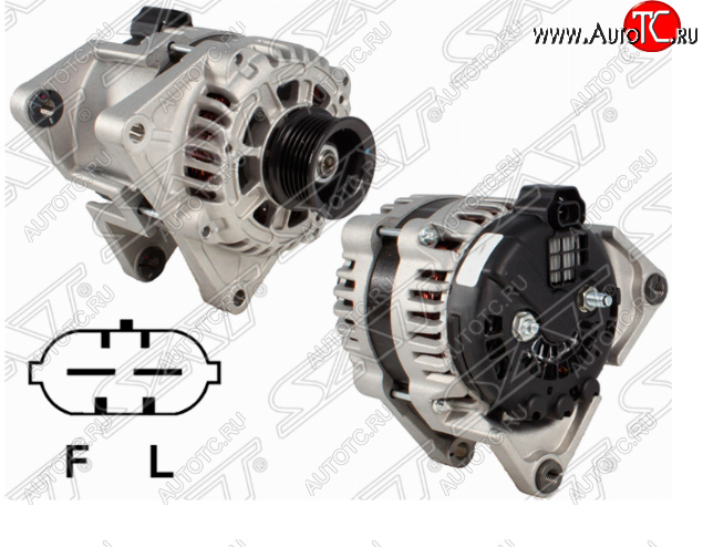 12 799 р. Генератор SAT (12V/100A) Opel Astra J хэтчбек 5 дв. дорестайлинг (2009-2012)  с доставкой в г. Пермь