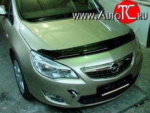 4 599 р. Дефлектор капота NovLine Opel Astra J хэтчбек 5 дв. дорестайлинг (2009-2012)  с доставкой в г. Пермь