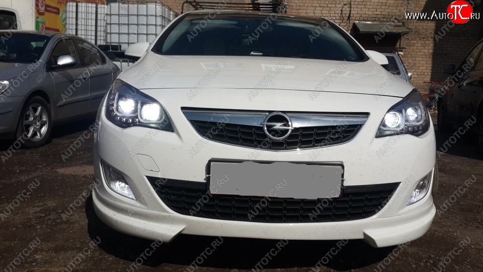 5 499 р. Накладка на передний бампер RIEGER Opel Astra J хэтчбек 5 дв.  рестайлинг (2012-2017) (Неокрашенная)  с доставкой в г. Пермь