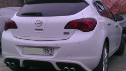 5 499 р. Накладка на задний бампер IRMSCHER Opel Astra J хэтчбек 5 дв.  рестайлинг (2012-2017) (Неокрашенная)  с доставкой в г. Пермь. Увеличить фотографию 2