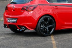 5 499 р. Накладка на задний бампер IRMSCHER Opel Astra J хэтчбек 5 дв.  рестайлинг (2012-2017) (Неокрашенная)  с доставкой в г. Пермь. Увеличить фотографию 3