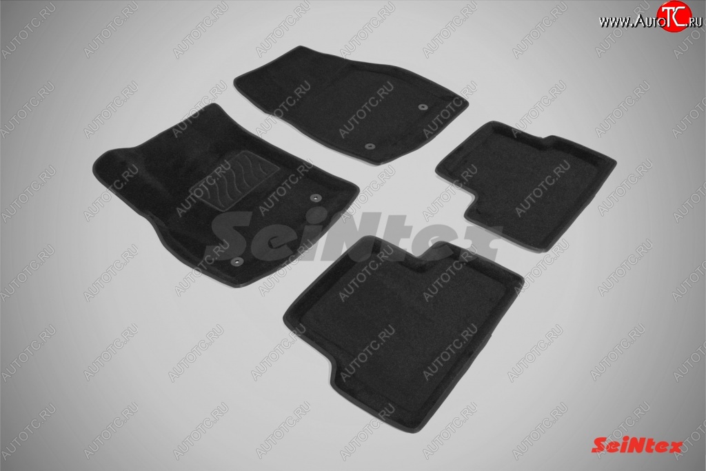 5 399 р. Износостойкие коврики в салон SeiNtex Premium 3D 4 шт. (ворсовые, черные) Opel Astra J хэтчбек 5 дв.  рестайлинг (2012-2017)  с доставкой в г. Пермь