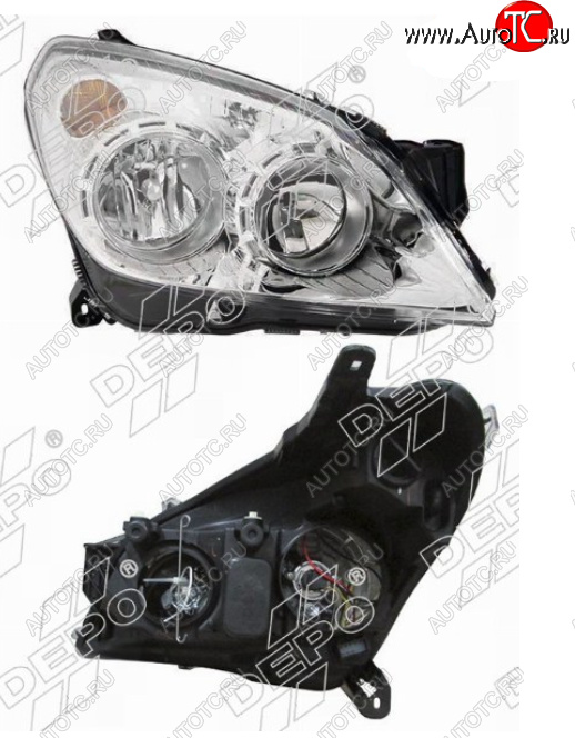11 199 р. Правая фара (хром, с электрокорректором) DEPO Opel Astra H хэтчбек 5дв рестайлинг (2007-2015)  с доставкой в г. Пермь