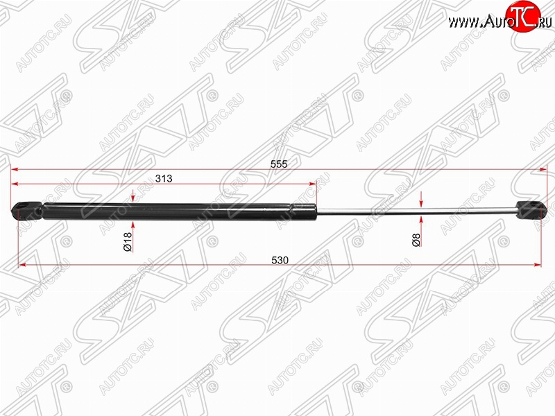 529 р. Газовый упор крышки багажника SAT Opel Astra G седан (1998-2005)  с доставкой в г. Пермь