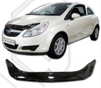 Дефлектор капота CA-Plastiс Opel Corsa  D (2006-2010) дорестайлинг, хэтчбэк 3 дв.