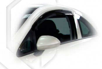 Дефлектора окон CA-Plastic Opel Corsa D  2-ой рестайлинг, хэтчбэк 5 дв. (2011-2014) (Classic полупрозрачный)