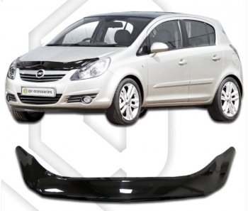 Дефлектор капота CA-Plastiс Opel Corsa  D (2006-2010)   дорестайлинг, хэтчбэк 5 дв.