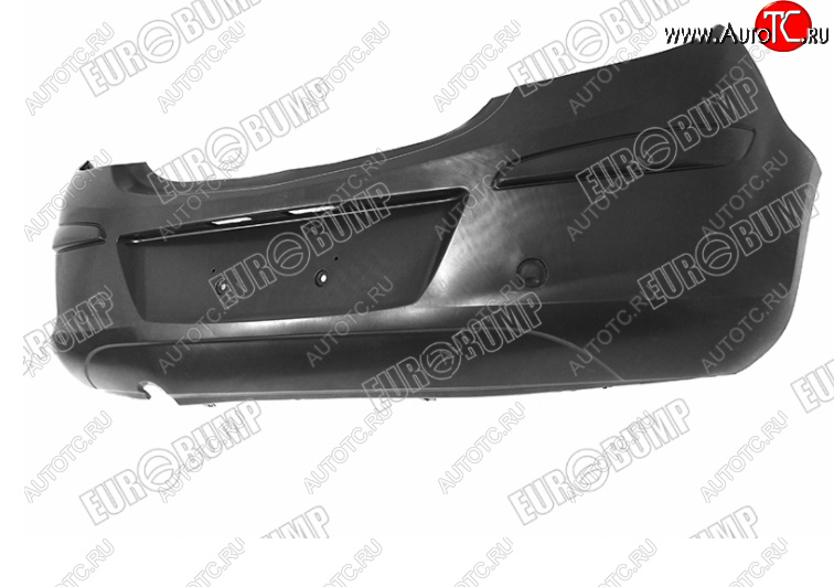 5 299 р. Задний бампер EUROBUMP Opel Corsa D  2-ой рестайлинг, хэтчбэк 5 дв. (2011-2014) (Неокрашенный)  с доставкой в г. Пермь