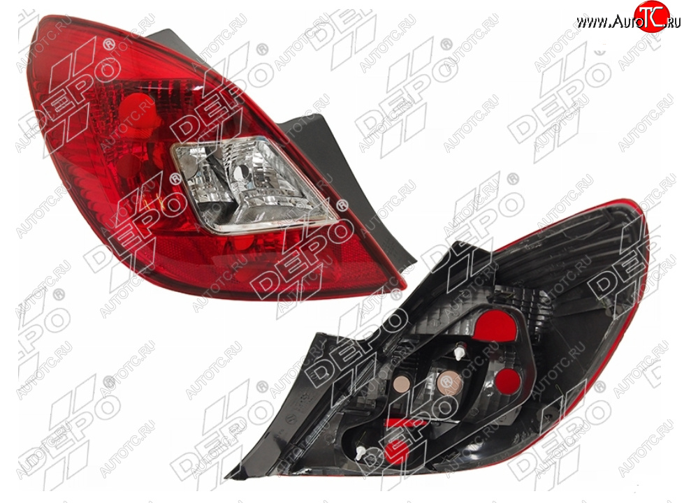 2 899 р. Левый фонарь задний DEPO Opel Corsa D  2-ой рестайлинг, хэтчбэк 5 дв. (2011-2014)  с доставкой в г. Пермь